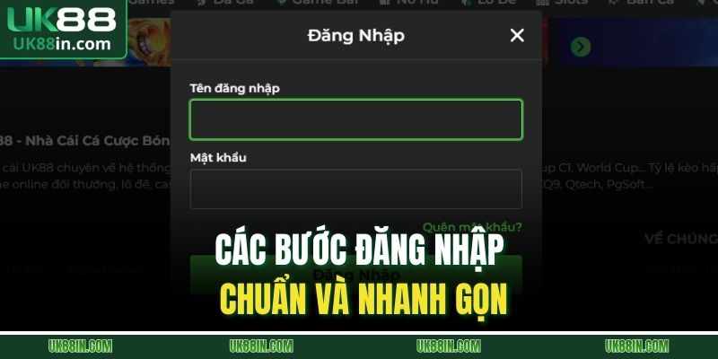 Các bước đăng nhập chuẩn và nhanh gọn